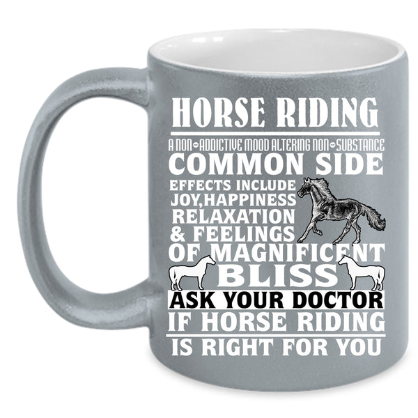 Horse Riding Coffee Mug, Cool Gift For Equestrian Coffee Cup