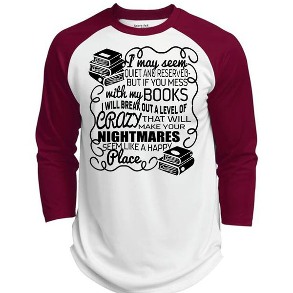 You Mess With My Book T Shirt, I Love Book T Shirt, Awesome T-Shirts  (Polyester Game Baseball Jersey)