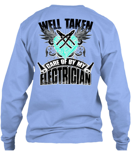 Care Of By My Electrician T Shirt, I Love Electrician T Shirt