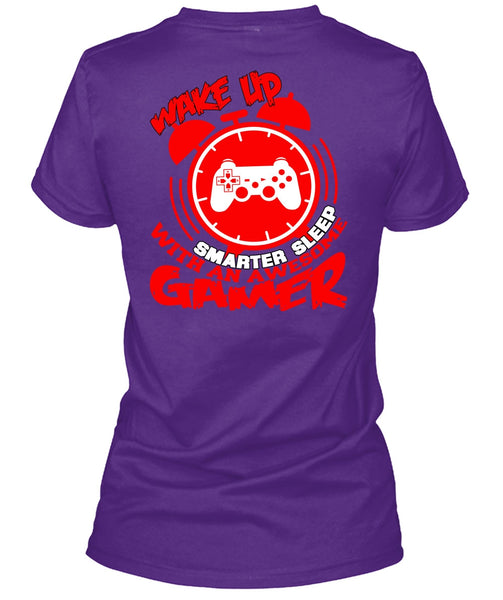 Awesome Gamer T Shirt, Wakeup Smarter Sleep T Shirt