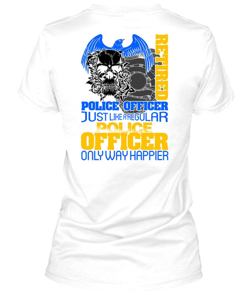 Retired Police Officer T Shirt, I Love Police T Shirt