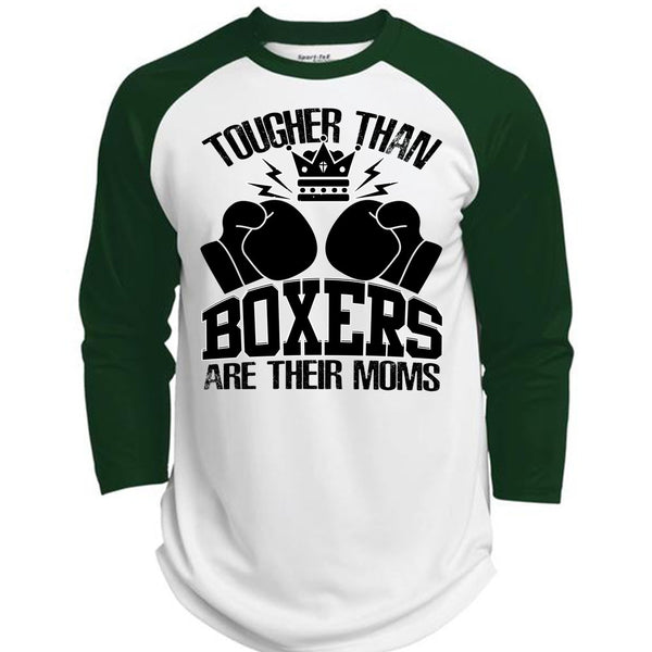 Tougher Than Boxers Are Their Moms T Shirt, I Love Boxer T Shirt, Awesome T-Shirts  (Polyester Game Baseball Jersey)