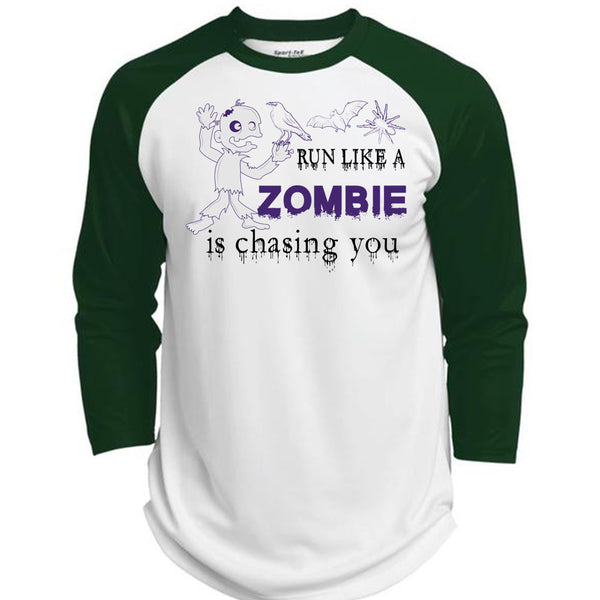 Run Like A Zombie Is Chasing You T Shirt, Wait For Halloween T Shirt, Awesome T-Shirts  (Polyester Game Baseball Jersey)