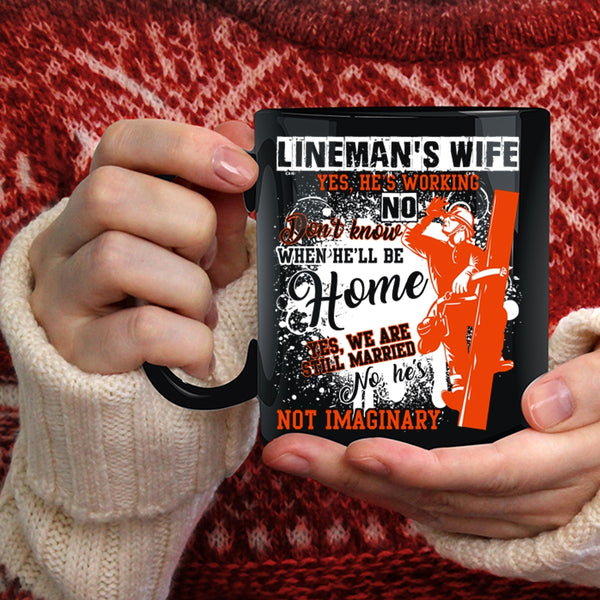 Lineman's Wife Coffee Mug, Cute Lineman's Wife Coffee Cup