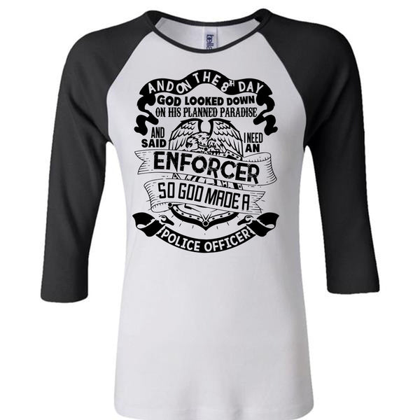 God Made A Police Officer T Shirt, I Love Police T Shirt, Awesome T-Shirts
