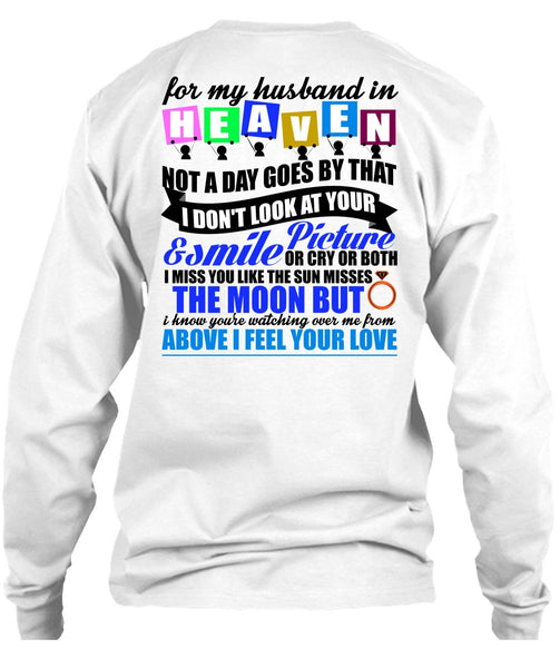 For My Husband In Heaven T Shirt, I Love Husband T Shirt