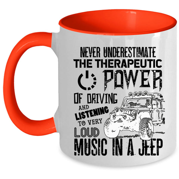 Listening To Very Loud Music In A Jeep Coffee Mug, Driving Jeep Accent Mug