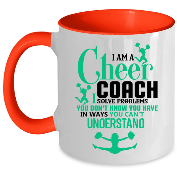 Awesome Cheer Coach Coffee Mug, I Am A Cheer Coach Accent Mug