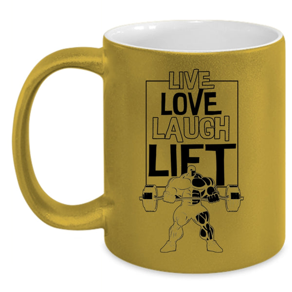 Cool Sport Coffee Mug, Live Love Lift Accent Mug
