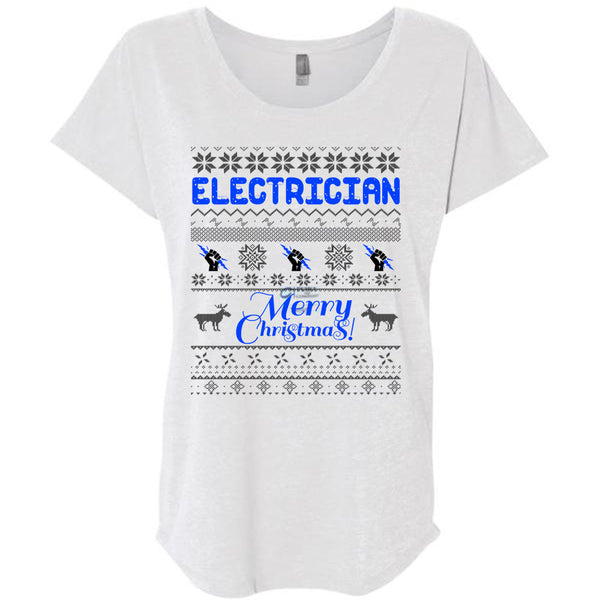 Electrician Merry Christmas T Shirt, Winter Holiday T Shirt, Awesome T-Shirts