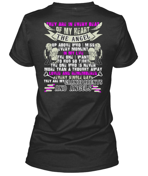 Grandparents And Angels T Shirt, Beat Of My Heart T Shirt