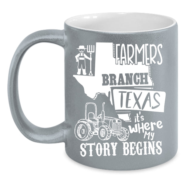 Farmers Branch Texas Coffee Mug, Where My Story Begins Coffee Cup