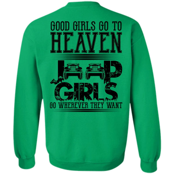 I Love Jeep T Shirt, Good Girls Go To Heaven Jeep Girls Sweatshirt
