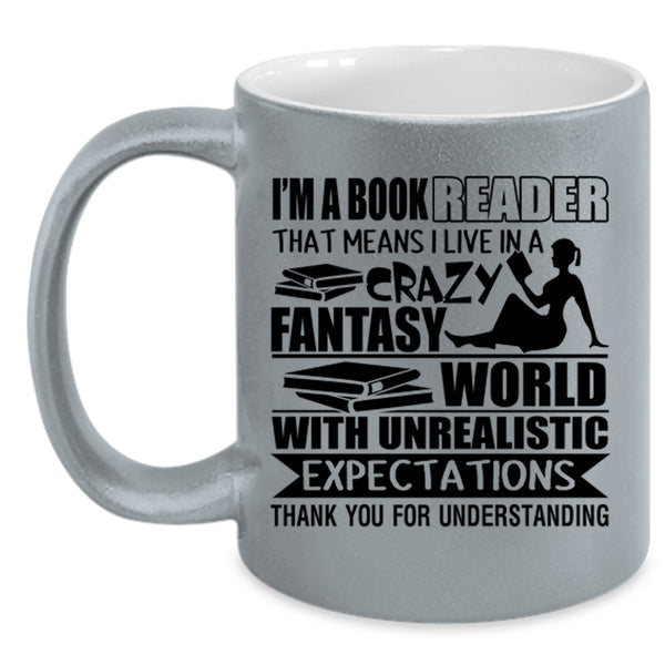 Cute Gift For Booker Coffee Mug, I'm A Book Reader Accent Mug