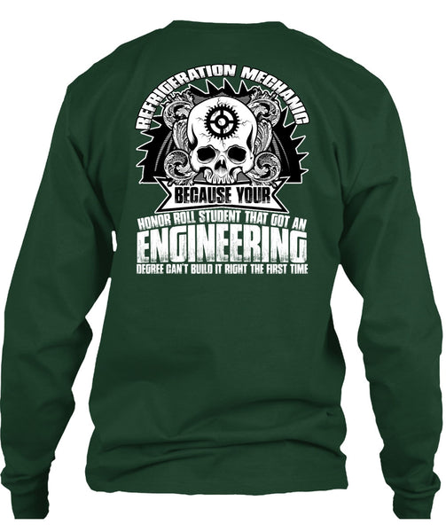 Refrigeration Mechanic T Shirt, Engineering Degree T Shirt