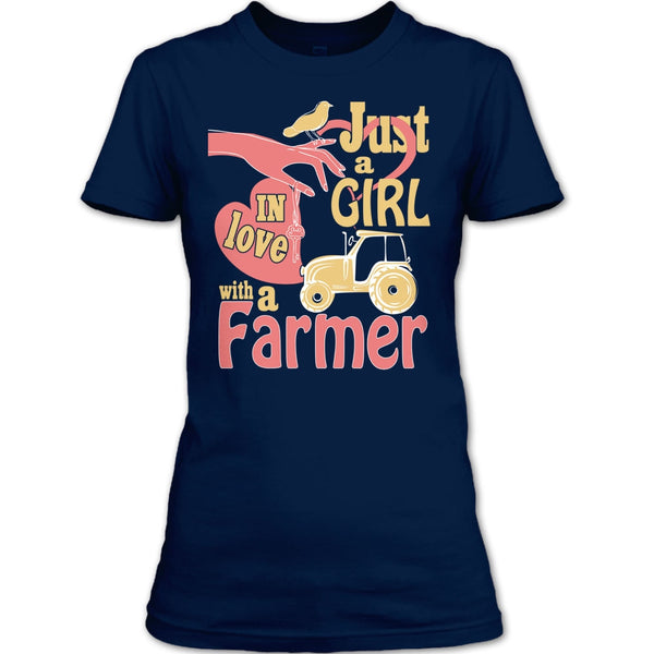 Just A Girl T Shirt, In Love With A Farmer T Shirt