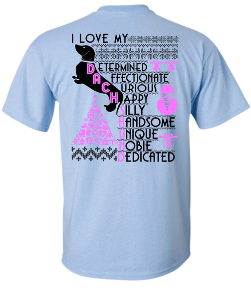 I Love My Dachshund T Shirt, I Love My Dog T Shirt