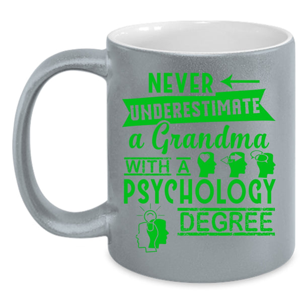 A Grandma With A Psychology Degree Coffee Mug, Funny Grandmas Coffee Cup