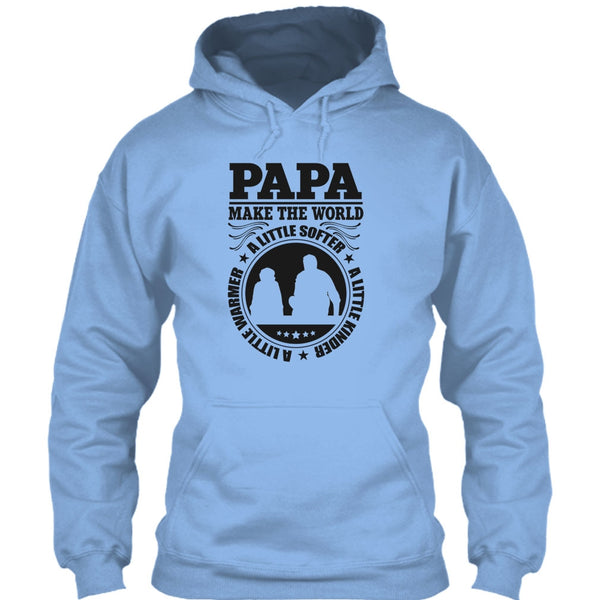 Papa Make The World A Little Softer T Shirt, Awesome Papa T Shirt