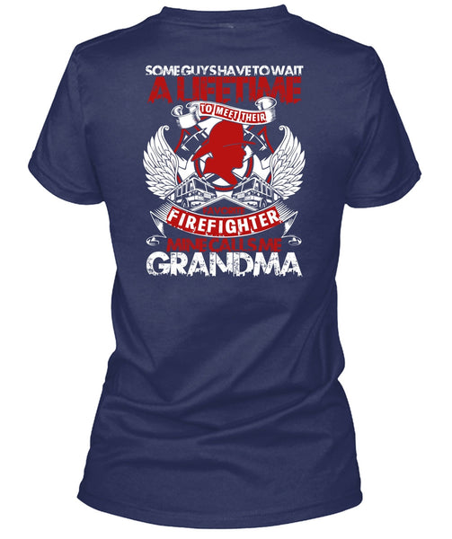 Meet Their Favorite Firefighter T Shirt, Calls Me Grandma T Shirt