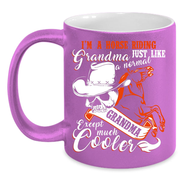 I'm A Horse Riding Grandma Coffee Mug, Cool Grandma Coffee Cup