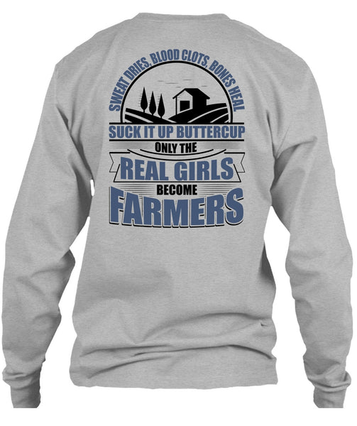 Real Girls Become Farmers T Shirt, I Love Farming T Shirt