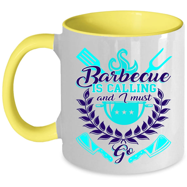 I Must Go Coffee Mug, Barbecue Is Calling Accent Mug