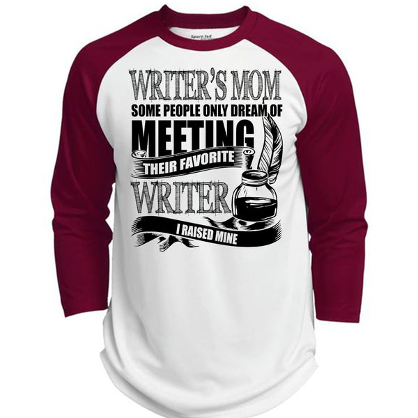Writer's Mom T Shirt, I Love Writing T Shirt, Awesome T-Shirts  (Polyester Game Baseball Jersey)