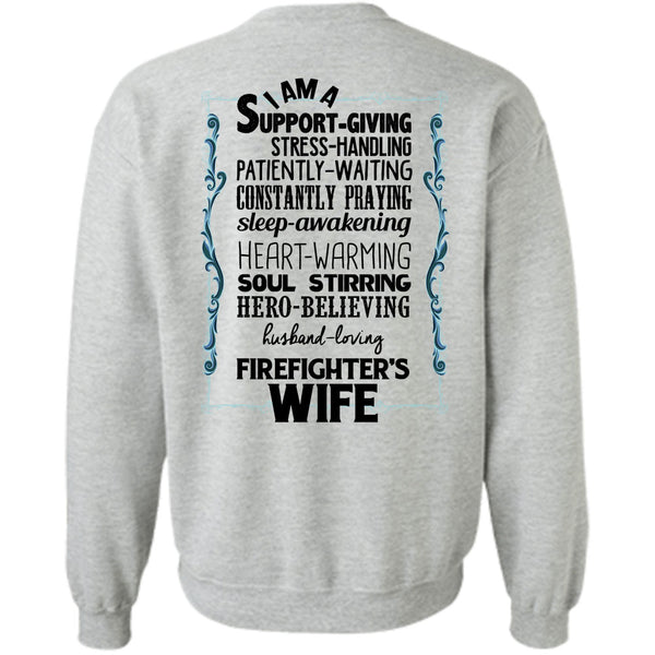Being A Firefighter T Shirt, Husband Loving Firefighter's Wife Sweatshirt