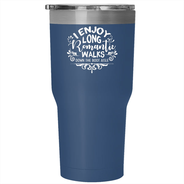 I Enjoy Long Romantic Tumbler 30 oz Stainless Steel, Cool Couple Travel Mug