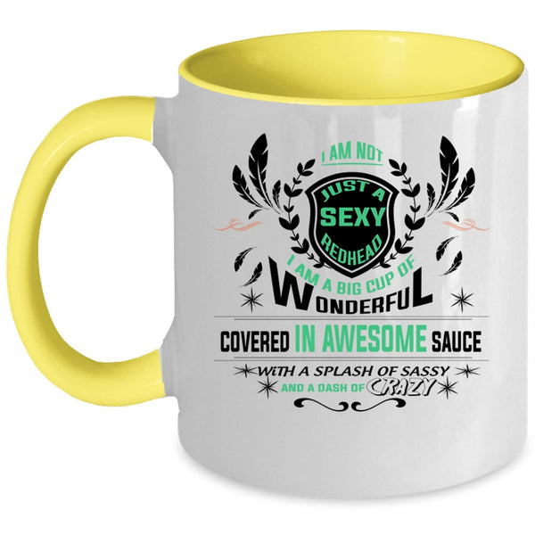 Crazy Hairstylist Coffee Mug, I Am Not Just A Redhead Accent Mug