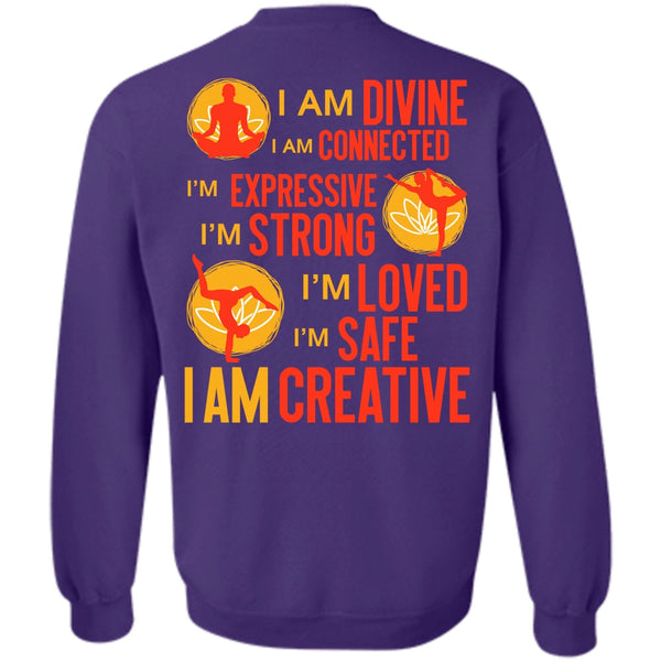 I Am Divine T Shirt, I Love Yoga Sweatshirt