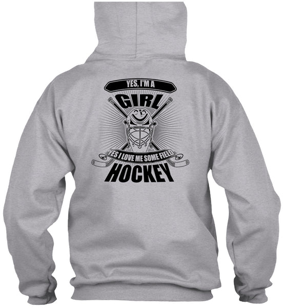 I'm A Girl T Shirt, I Love Hockey T Shirt