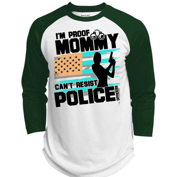Mommy Can't Resist Police Officers T Shirt, I Love Police T Shirt, Awesome T-Shirts  (Polyester Game Baseball Jersey)