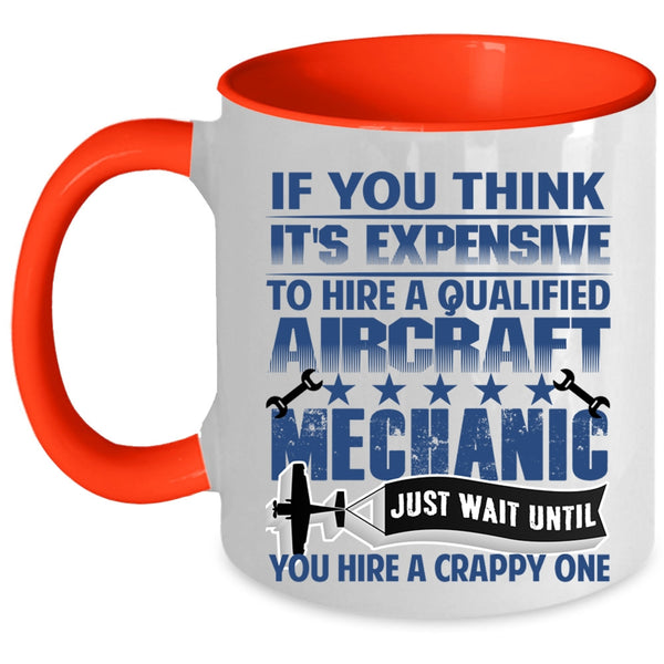 Cute Aircraft Mechanics Coffee Mug, Aircraft Mechanic Accent Mug