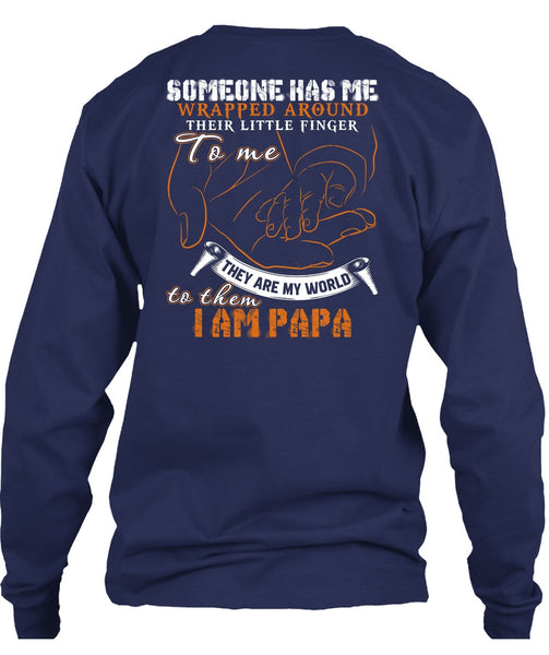 I Am Papa T Shirt, They Are My World T Shirt
