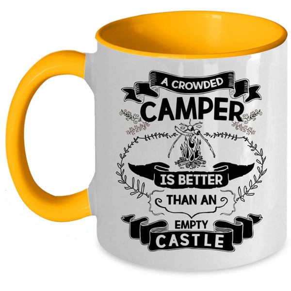 Funny Camper Coffee Mug, A Crowded Camper Is Better Accent Mug