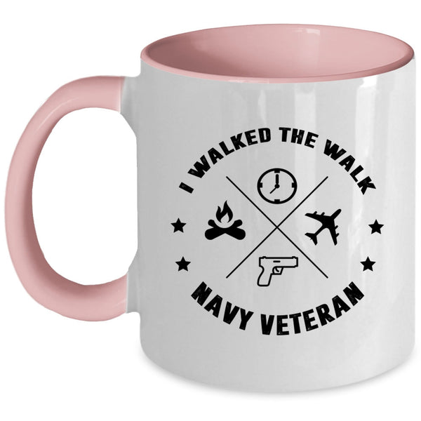 Cool Navy Veteran Coffee Mug, I Walked The Walk Navy Veteran Accent Mug