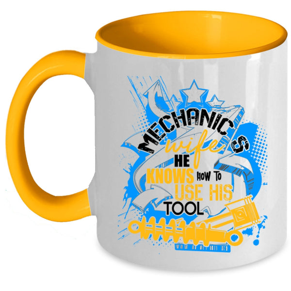 Cool Gift For My Wife Coffee Mug, Mechanic's Wife Accent Mug
