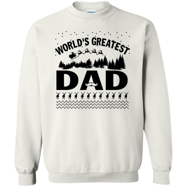 Merry Christmas Gift T Shirt, World's Greatest Dad Sweatshirt