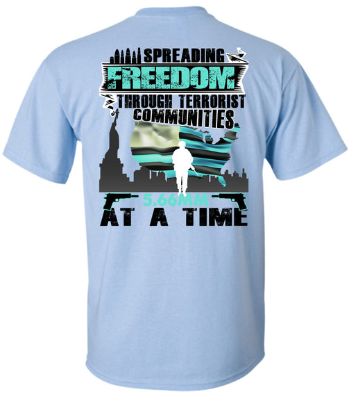 Spreading Freedom T Shirt, I Love Veteran T Shirt