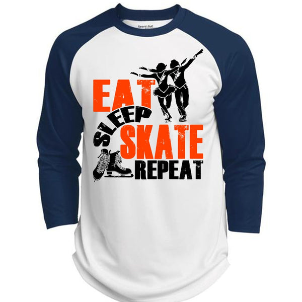 Eat Sleep Skate Repeat T Shirt, My Favorite T Shirt, Awesome T-Shirts  (Polyester Game Baseball Jersey)