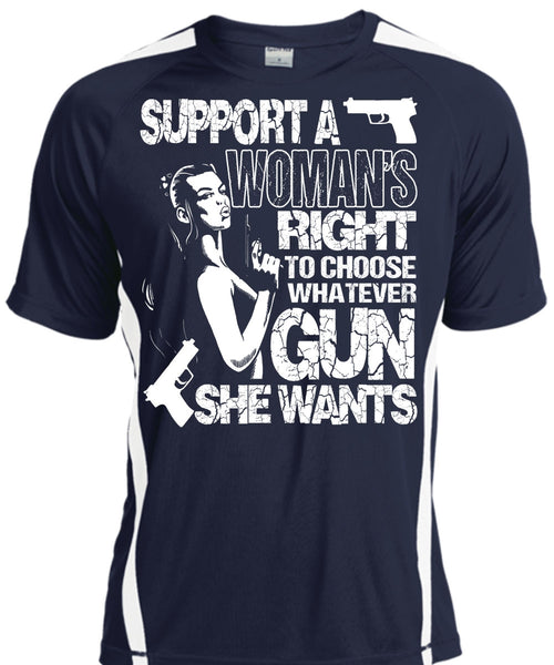 Choose Whatever Gun T Shirt, Support A Woman's Right T Shirt, Cool Shirt