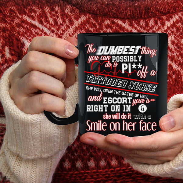 Tattooed Nurse Coffee Mug, Funny Gift For Nurse Coffee Cup