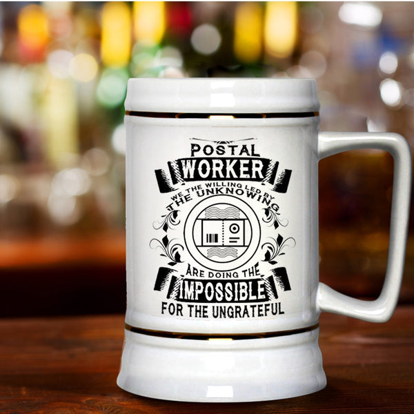 Cool Gift For Postal Worker Beer Stein 22oz, Postal Worker Beer Mug