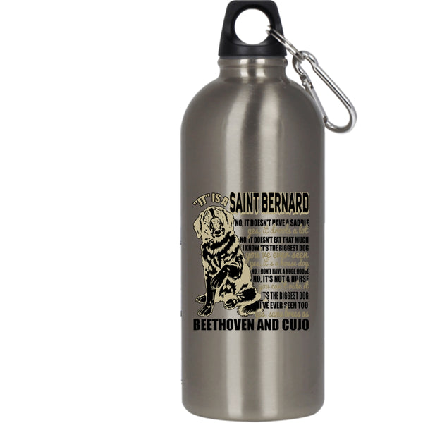 It Is A Saint Bernard 20 oz Stainless Steel Bottle,Cool Dog Lover Outdoor Sports Water Bottle