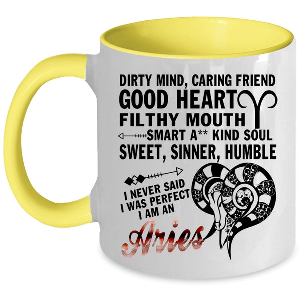 Cute Zodiac Coffee Mug, I Am An Aries Accent Mug