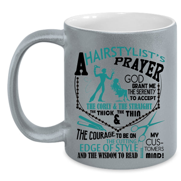Funny Hair Stylist Coffee Mug, Hairstylist's Prayer Accent Mug