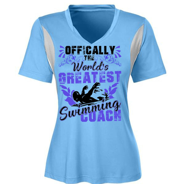 Offically The World's Greatest Swimming Coach T Shirt, I Love Swimming T Shirt, Awesome T-Shirts