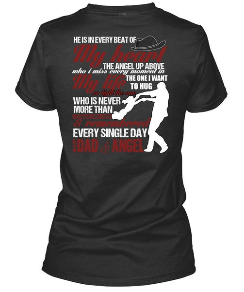 He Is My Dad And Angel T Shirt, My Heart T Shirt